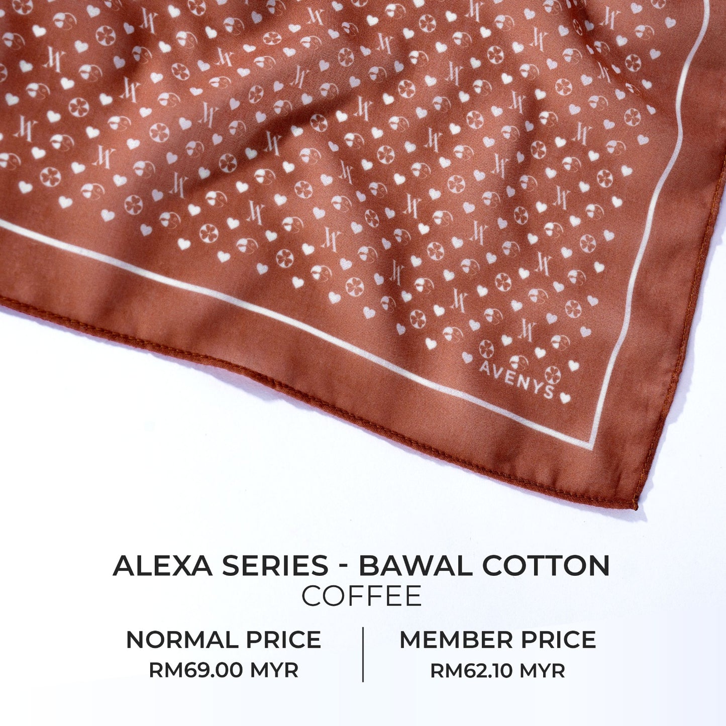 Monogram ALEXA Series - Coffee (Bawal Cotton)