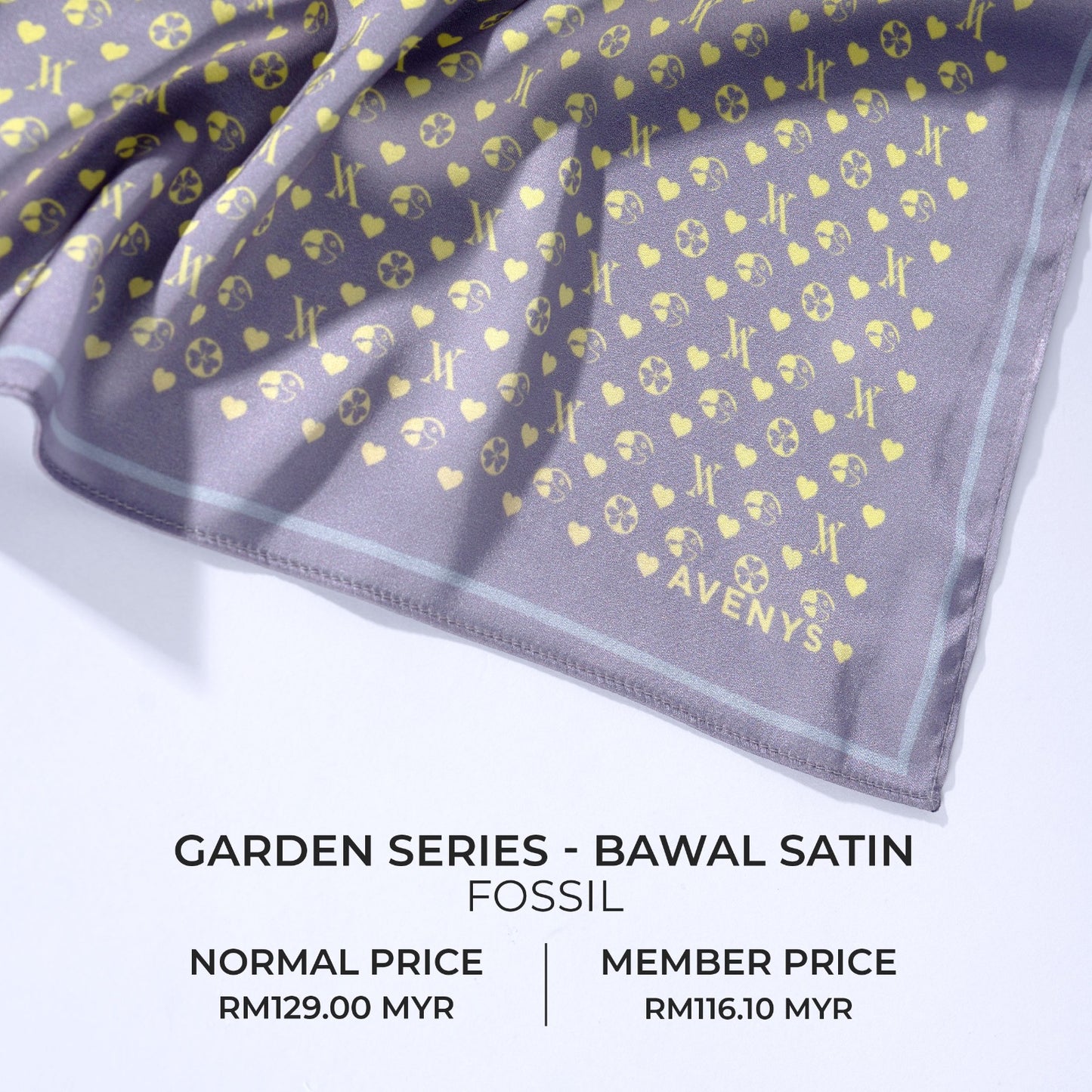 Monogram GARDEN Series - Fossil (Bawal Satin)