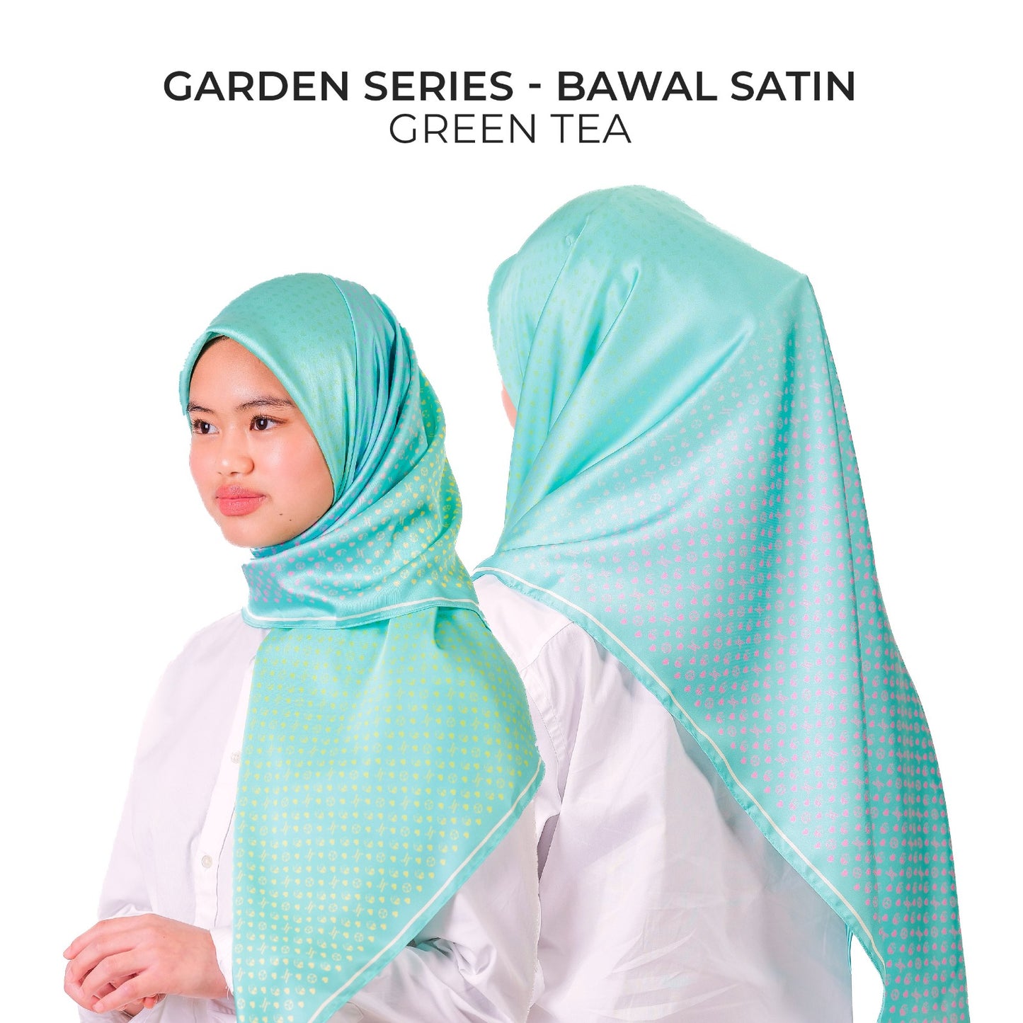 Monogram GARDEN Series - Green Tea (Bawal Satin)