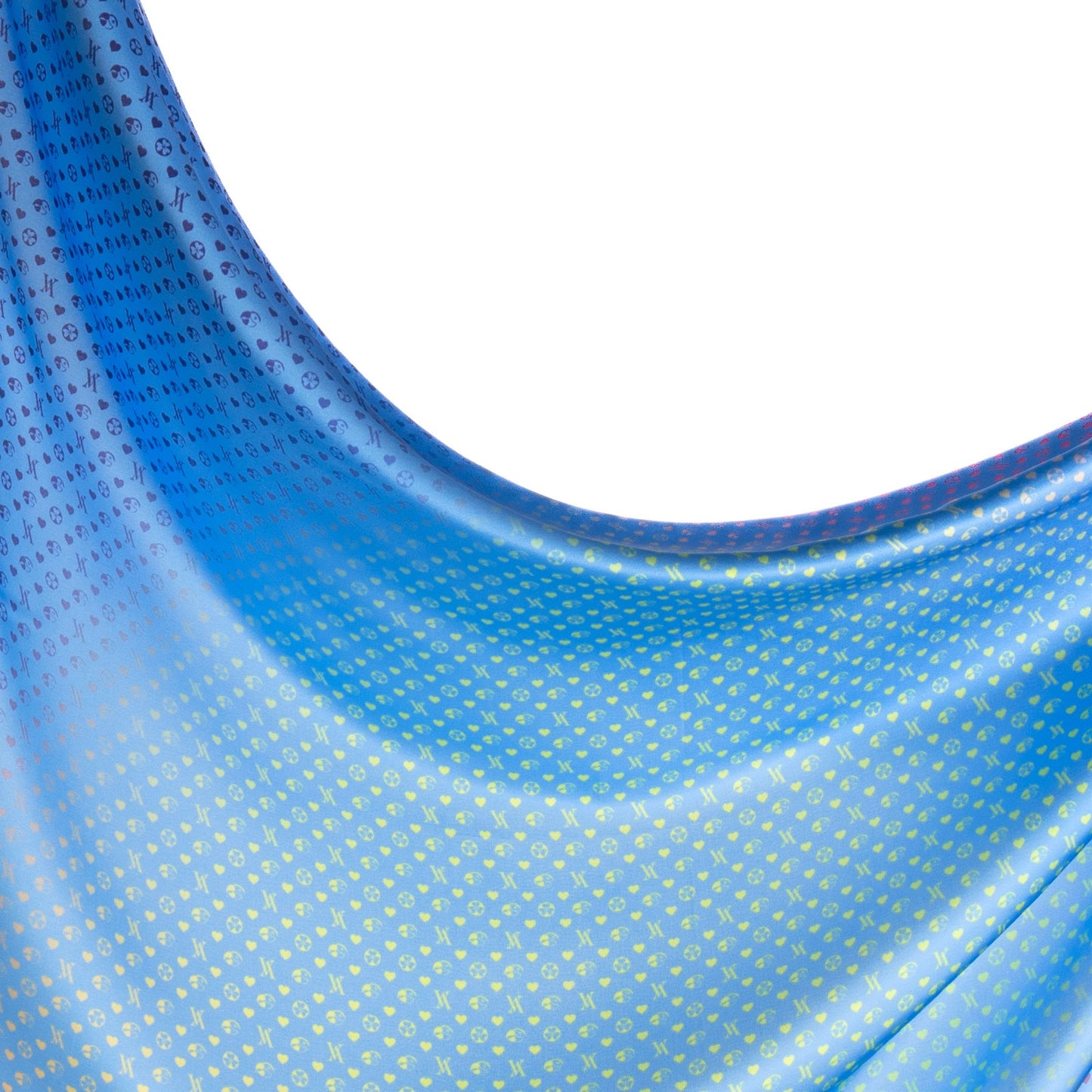 Monogram GARDEN Series - Sky Blue (Bawal Satin)