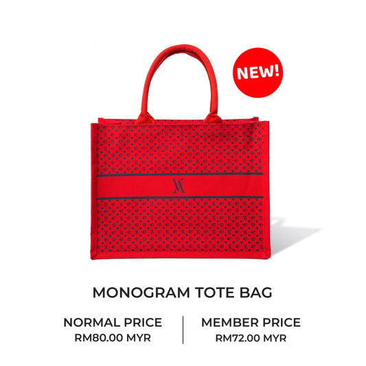 AVENYS Monogram Tote Bag (Boldred)