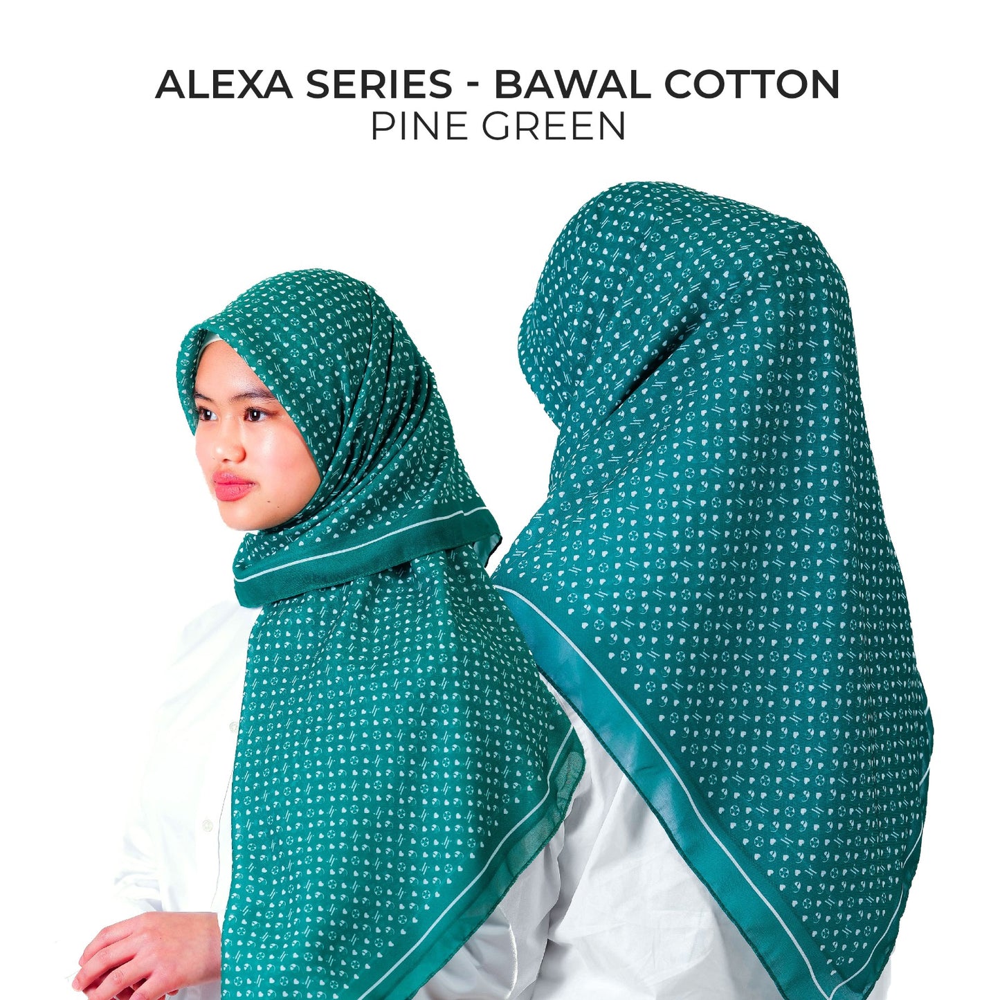 Monogram ALEXA Series - Pine Green (Bawal Cotton)