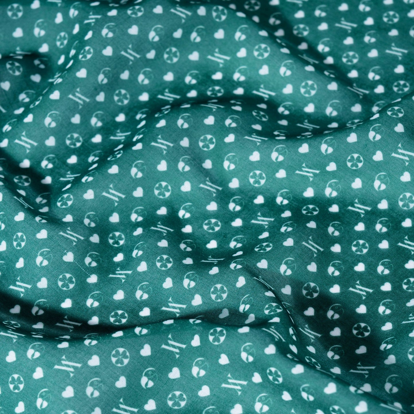 Monogram ALEXA Series - Pine Green (Bawal Cotton)