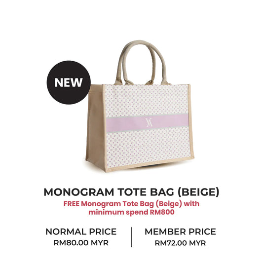 AVENYS Monogram Tote Bag (Biege)